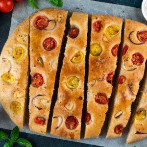 Lady with plants Vegan Olive and Rosemary Focaccia